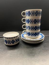 Servizio 4 tazze da te Colonna Gariboldi Ginori