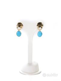 Orecchini in oro con turchesi