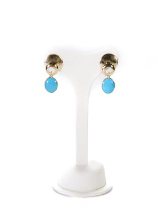 Orecchini in oro con turchesi