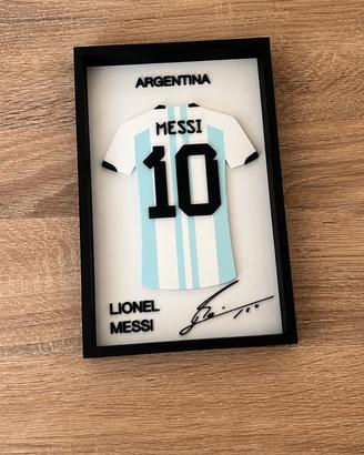 Quadro 3D Lionel Messi maglia Argentina
