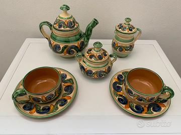 Servizio da te in maiolica