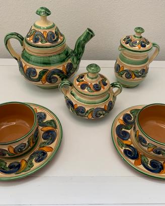 Servizio da te in maiolica