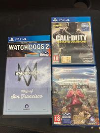 Lotto 3 giochi PS4 Call of Duty Far Cry 4 Watch Do