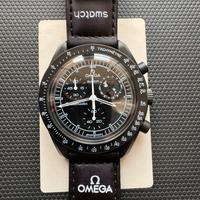 Omega swatch moonphase snoopy black
