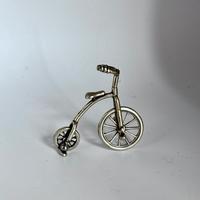 Miniatura rara bicicletta vintage argento 800