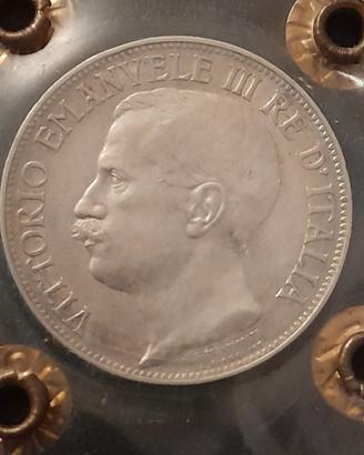2 lire vittorio emanuele III  1911 periziata spl/f