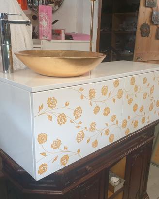 Mobile bagno a sospensione con bacinella