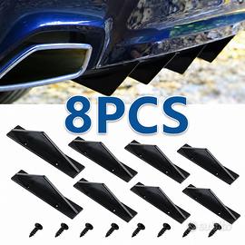 8 Pz diffusore spoiler split paraurti posteriore