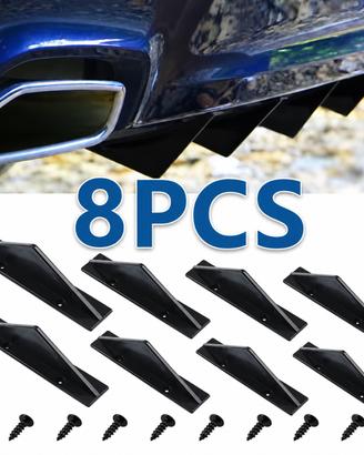 8 Pz diffusore spoiler split paraurti posteriore
