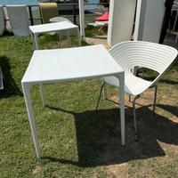 Tavoli da esterno bianchi