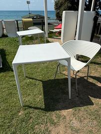Tavoli da esterno bianchi