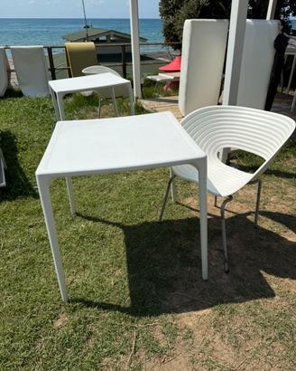 Tavoli da esterno bianchi
