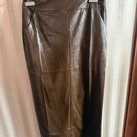 Gonna lunga finta pelle