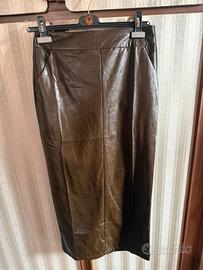 Gonna lunga finta pelle