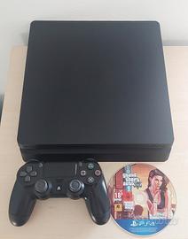 PS4 Slim 1TB con controller, cavi e gta 5 
