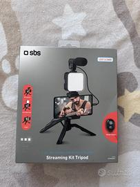 Kit streaming SBS microfono luce controllo