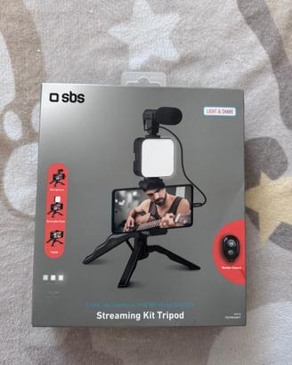 Kit streaming SBS microfono luce controllo