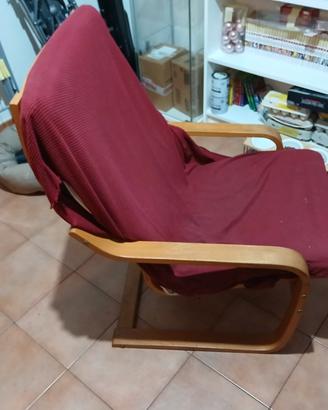 Sedia a dondolo Ikea + Poggia piedi