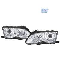 FARI BMW E46 4P 01-05 ANGEL EYES CCFL FONDO CROMAT