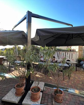 Ombrellone professionale con doppia tenda