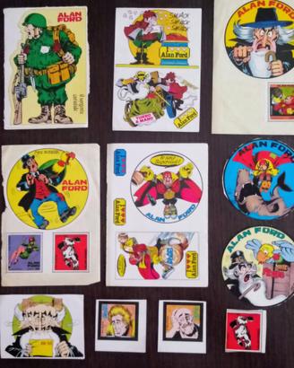 Lotto Adesivi Alan Ford -Gruppo Tnt- Max Bunker