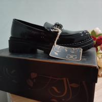 mocassino nero lucido nuovo