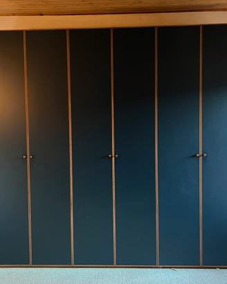 Armadio 6 ante Blu/Legno  - Ricci Casa