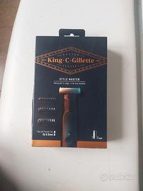 king c. gillette kit regolabarba uomo rasoio elett