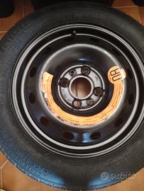 kit completo ruota di scorta più cric per fiat 