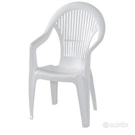 Sedie in resina bianche