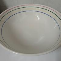 Ciotola grande in ceramica con motivo arcobaleno