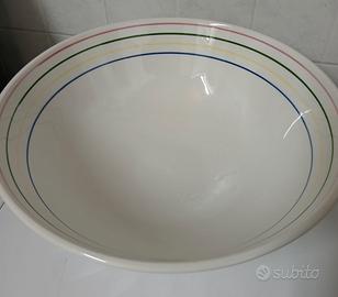 Ciotola grande in ceramica con motivo arcobaleno