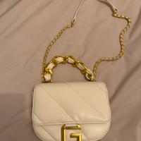 Borsa a tracolla con logo G Bianco Gaëlle