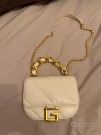 Borsa a tracolla con logo G Bianco Gaëlle