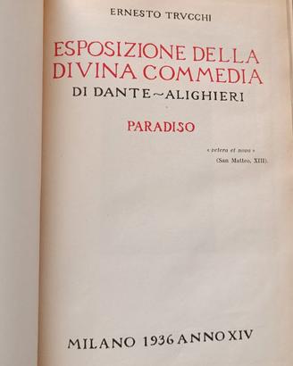 Ernesto Trucchi "Esposizione della Divina Commedia