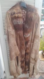 cappotto in pelle e pelliccia maestrelli tg 46