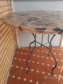 Tavolo Tondo Industrial 80x80 
