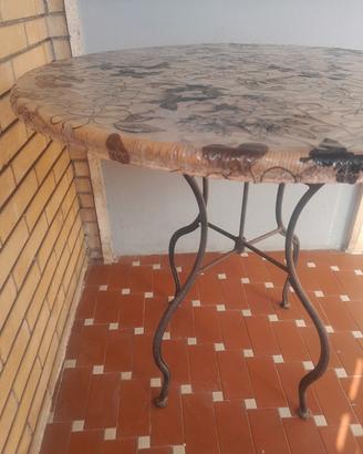 Tavolo Tondo Industrial 80x80 