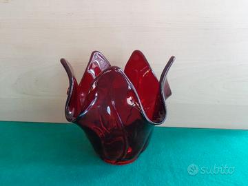 Vaso  Vetro Murano - Art Glass Acid Murrine - 1950