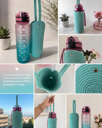 custodia  borraccia fatta a mano