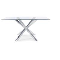 Bizzotto tavolo in vetro e acciaio