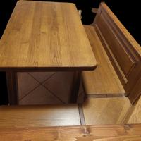 Tavolo con cassapanca in rovere massiccio