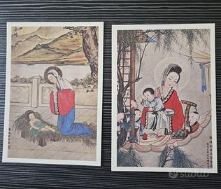 5 CARTOLINE NATALE ECUMENICO VINTAGE NON VIAGGIATE