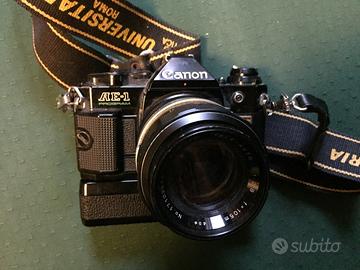 Canon AE1 con  105 mm 2,8,  500 mm catadiottrico