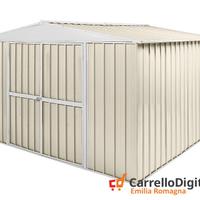 Box in Acciaio da giardino 360x345cm avorio