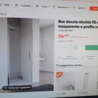 porta vetro x box doccia 