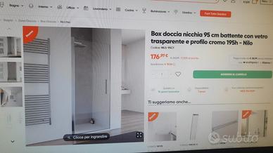 porta vetro x box doccia 
