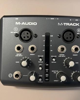 M-AUDIO M-TRACK interfaccia audio midi usb 2 canal