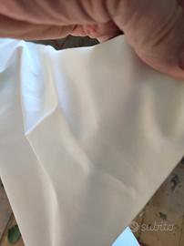Tessuto plastificato bianco