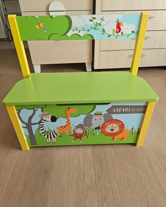 Livarno cassapanca bambini LIDL animali giungla